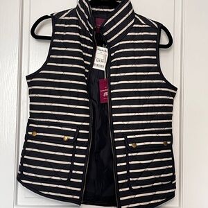 Marshalls Navy and White Quilted Vest